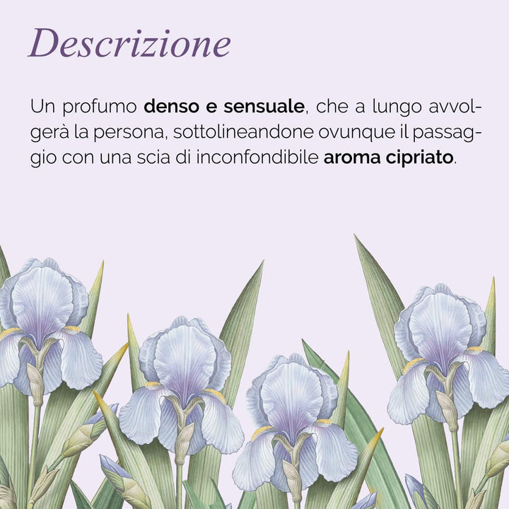 L'Erbolario, Iris Parfum, Apă de parfum pentru femei, Parfumuri și parfumuri pentru femei, Aromă florală pudrată, Format: 50 ml