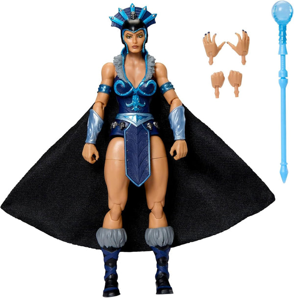 Masters of the Universe Masterverse Action Figure Aprox. 18 Cm înălțime, New Eternia Evil-Lyn, MOTU Toy Villainess, Sorceress, 30 puncte de mișcare, baghetă cu glob de cristal, JBP77