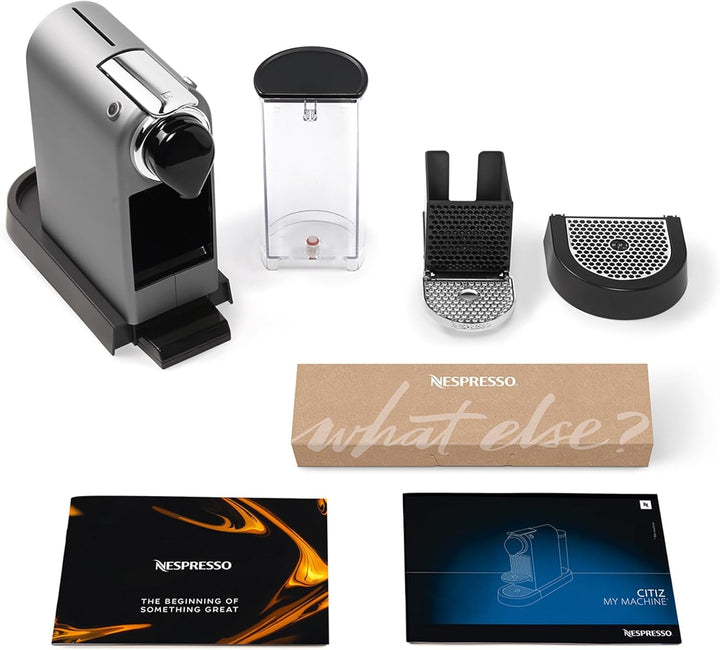 Espressor Nespresso Krups Citiz, Espressor independent, Oprire automată, Rezervor de apă de 1 litru, 1260 wați, Argintiu, XN741B