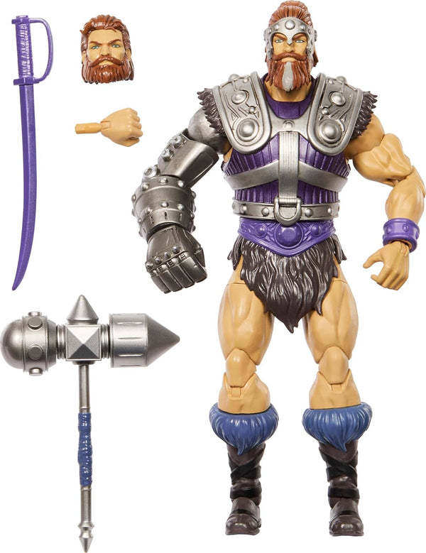 Masters of the Universe Masterverse Action Figure Aprox. 18 Cm, New Eternia Fisto, MOTU Toy Hero With Iron Fist, 30 Movement Points, JBP76, [Multicolor]