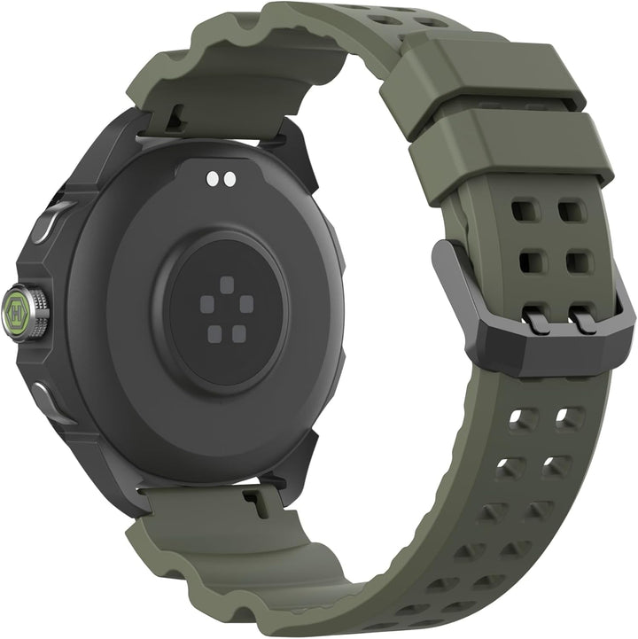 Hammer Watch 2 Military Edition, GPS, ecran AMOLED Gorilla Glass de 1,5 inch, baterie mare de 530 mah până la 15 zile de funcționare la o singură încărcare, rezistență 5 ATM, buton SOS, lanternă LED