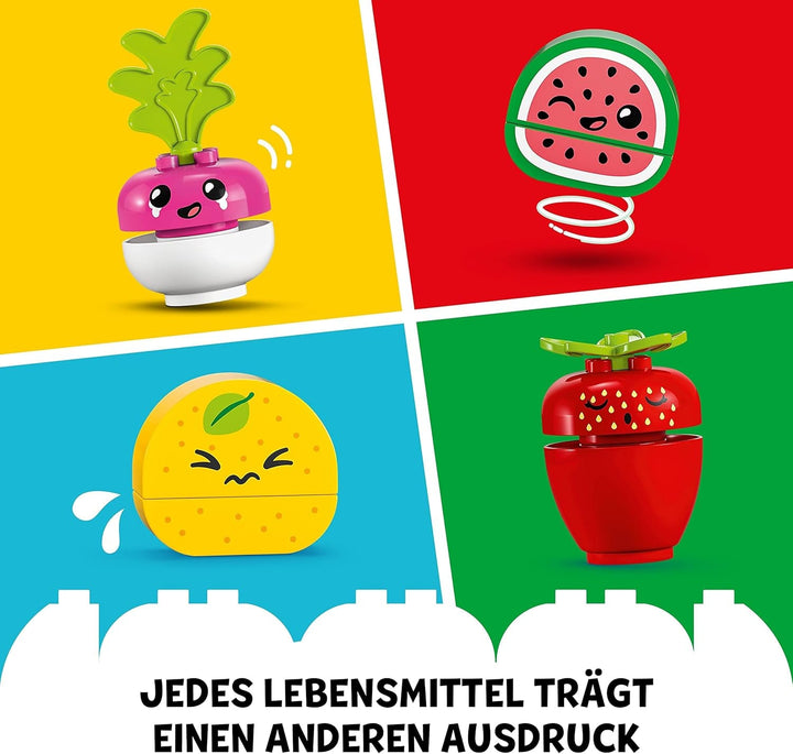 LEGO DUPLO Prima mea piață organică, set magazin de jucării pentru băieți și fete, jucărie educativă pentru copii mici de la 1,5 ani, accesorii pentru fructe și legume 10983