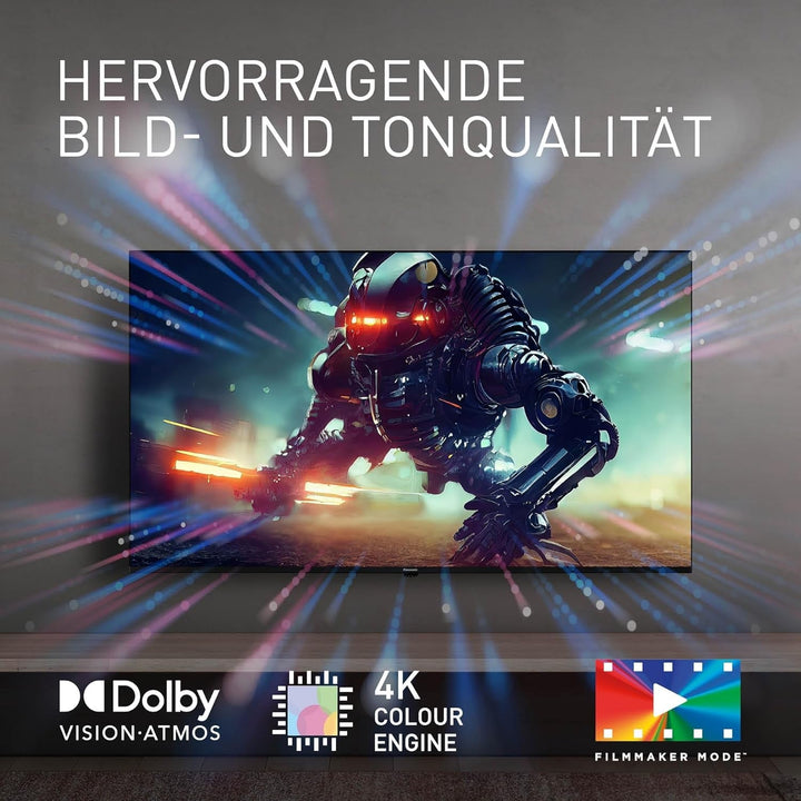 Panasonic TN-43W70AEZ, W70-Serie 43 Zoll 4K Ultra HD LED Smart TV, 2024, Google Assistant, Chromecast, Dolby Vision & Atmos, Gaming-Modus, Bluetooth, Für EIN Außergewöhnliches Visuelles Erlebnis