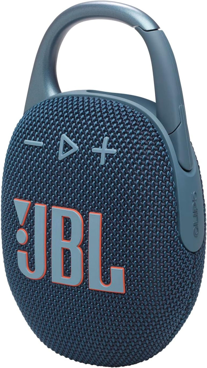 JBL Clip 5 - albastru - boxă portabilă Bluetooth cu sunet JBL Pro, bas profund și funcție Playtime Boost - rezistentă la apă și praf - 12 ore de funcționare