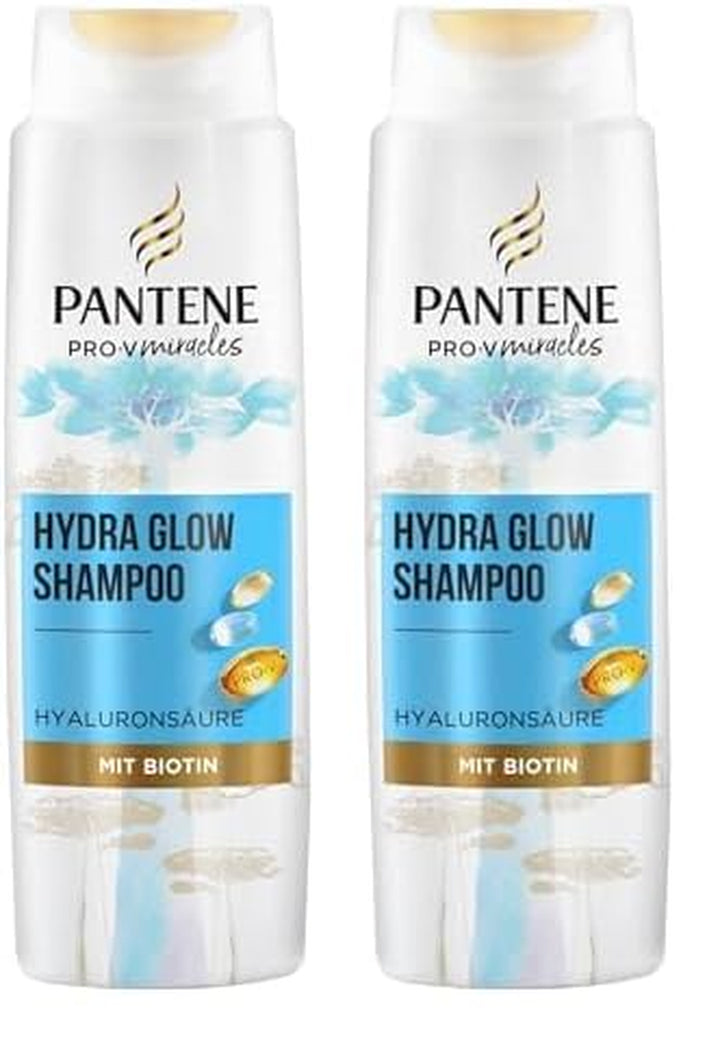 Pantene Pro-V Hydra Glow Feuchtigkeitsspendendes Shampoo Mit Biotin 250Ml. Pro-V Miracles Shampoo Für Trockenes, Geschädigtes Haar, Mit Hyaluronsäure, Spendet Feuchtigkeit, Mit Vitamin B5