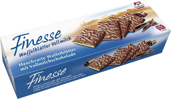 Napolitane Finesse cu ciocolată cu lapte – Napolitane crocante cu ciocolată, 100 g