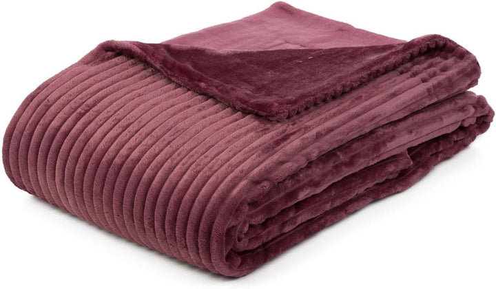Gözze - Pătură confortabilă și moale în aspect corduroy, 1620G/bucata, 150 X 200 Cm - scorțișoară Paturi si Cuverturi Besuche den GÃ¶zze-Store Fructe de pădure