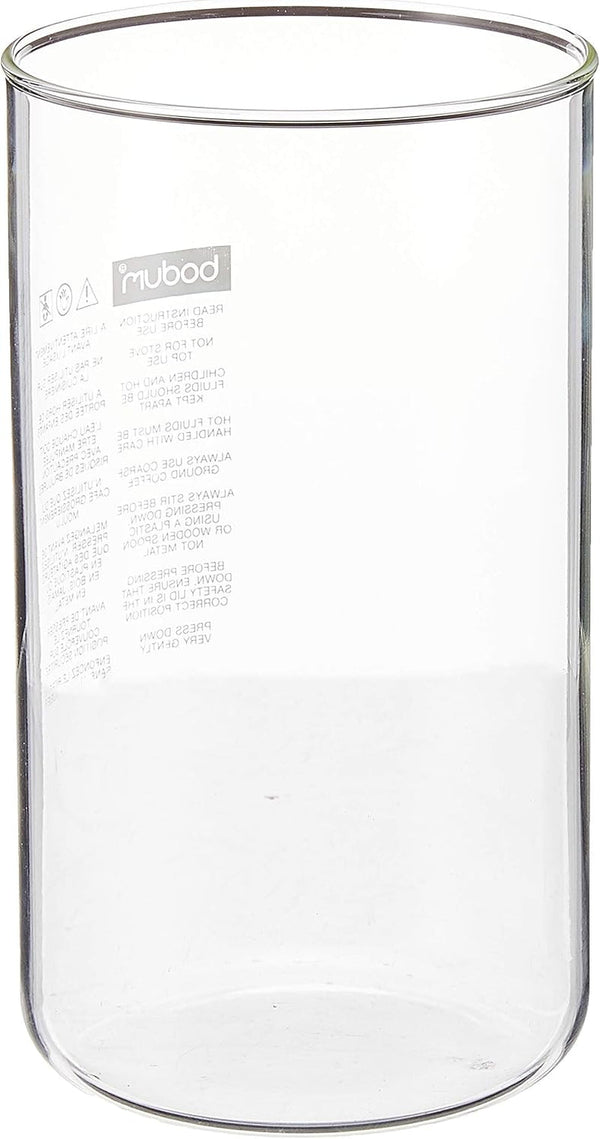 Bodum 01-10945-10 Cafetieră Presă de Rezervă Fără Cioc, Sticlă Borosilicat - 8 Căni (1 L), Transparentă