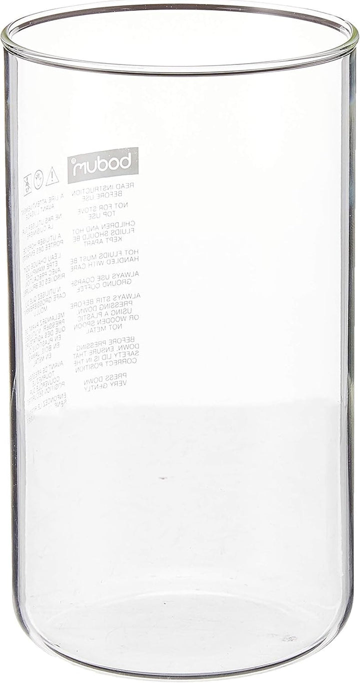 Bodum 01-10945-10 Cafetieră Presă de Rezervă Fără Cioc, Sticlă Borosilicat - 8 Căni (1 L), Transparentă