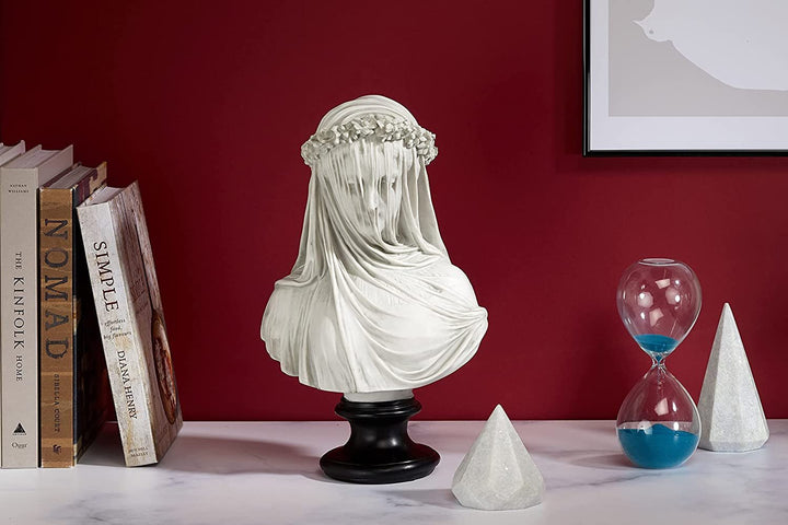 Design Toscano statuie bust fecioară voalată, dimensiuni: 22.8 cm x15.2 cm x35.5 cm Statuete si sculpturi Naty Shop