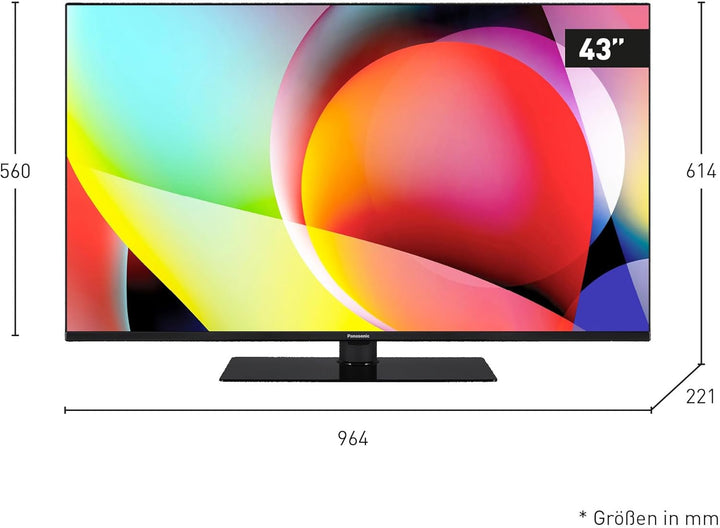 Panasonic TN-43W70AEZ, W70-Serie 43 Zoll 4K Ultra HD LED Smart TV, 2024, Google Assistant, Chromecast, Dolby Vision & Atmos, Gaming-Modus, Bluetooth, Für EIN Außergewöhnliches Visuelles Erlebnis