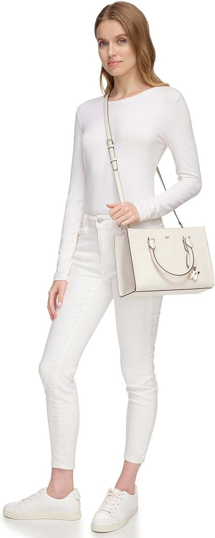 DKNY Femeii Perri Satchel cu Logo Charm, o mărime Genti Femei Naty Shop