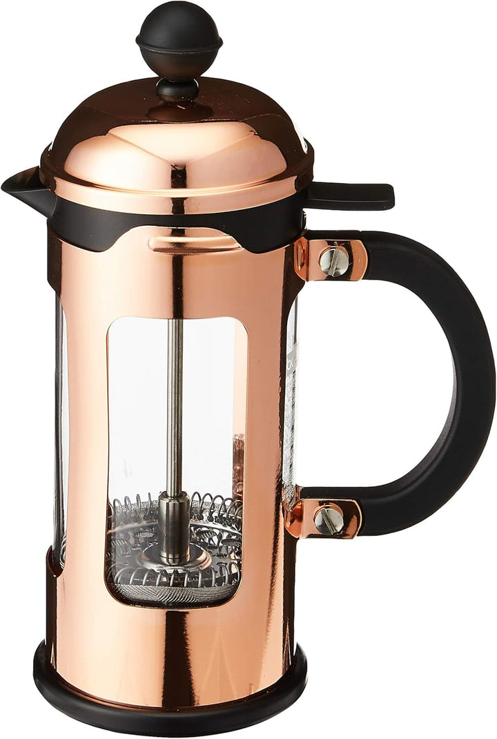 Cafetieră Bodum CHAMBORD (sistem French Press, protecție împotriva scurgerilor, cadru din oțel inoxidabil, 1,0 litri) cupru, cupru