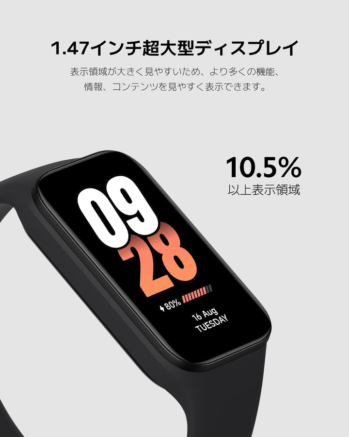 Xiaomi Smart Band 8 Active Fitness & Activity Tracker (50 moduri de sport, monitorizare ritm cardiac, monitorizare somn, notificări, pedometru, autonomie 14 zile) Negru