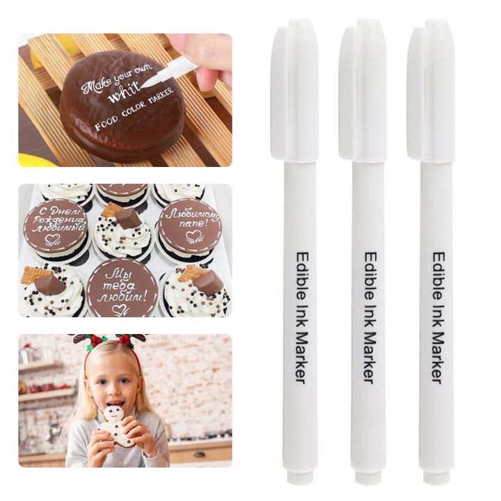 DOMI PRO Lebensmittelfarbstift Für Fondant, Essbare Marker, 10 Stück, Feine Und Dicke Spitze, Lebensmittelqualität, Gourmet-Schreiber , Kuchen, Kekse,Backen, Dekorieren, Zeichnen, Braun,Rot