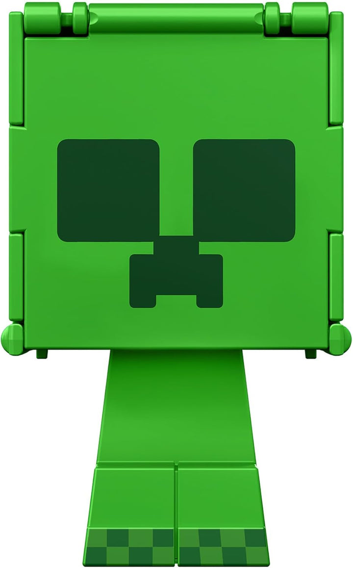 Mattel Minecraft Flippin' Figs Oaie și pui 2-Pack cu figuri de joacă 2-in-1, capete mari și design Pixel HXK17