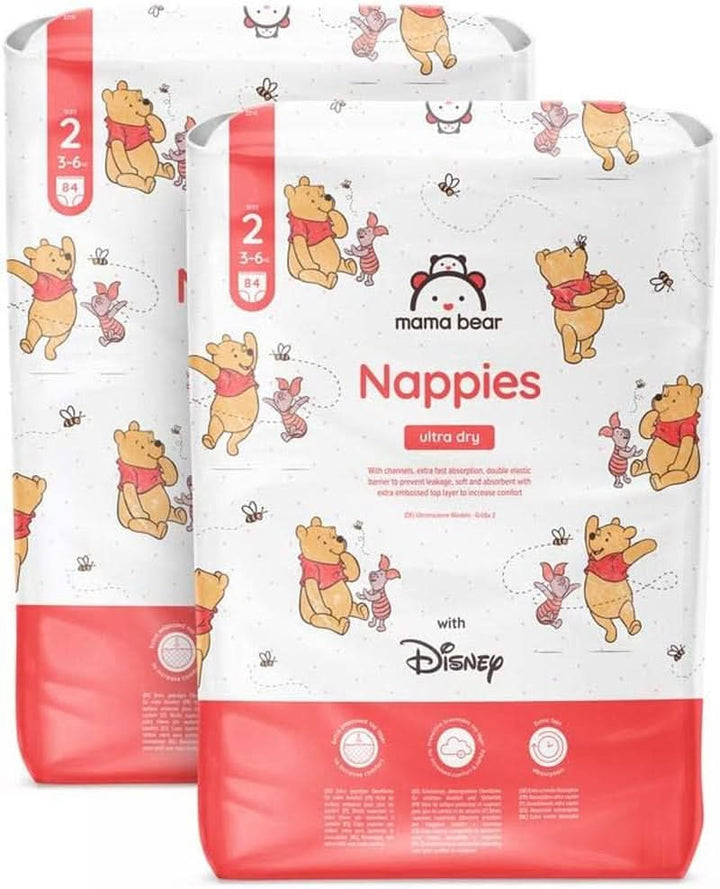 Scutece Mama Bear Disney Ultra Dry mărimea 4 (8-14 kg), alb, 84 bucăți (1 pachet)