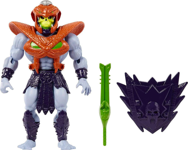 MASTERS of the UNIVERSE Snake Armor Skeletor - 16 articulații mobile, ambalaj retro, mini carte de benzi desenate, pentru copii 6+ și colecționari adulți, HKM68