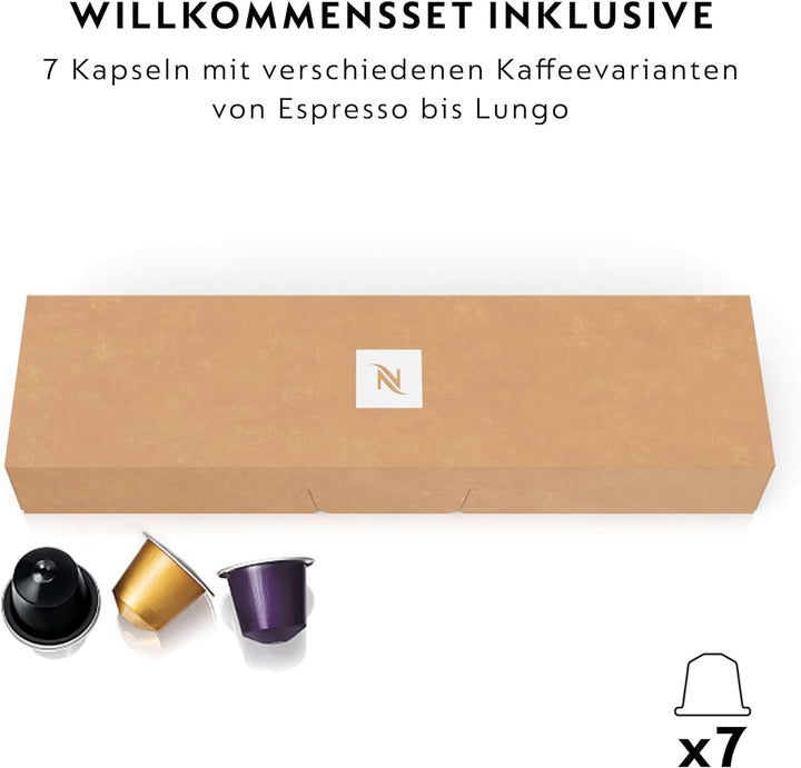 Espressor cu capsule Nespresso De'Longhi Essenza Mini EN 85.R, set de bun venit cu 7 capsule în diferite arome, presiune a pompei de 19 bari, economie de spațiu, 0,6 l, roșu
