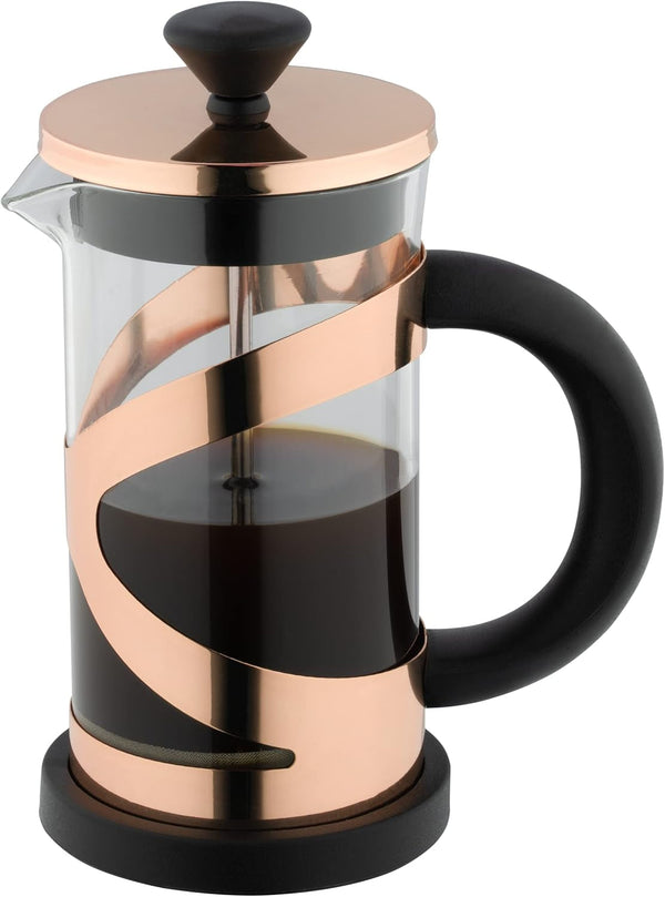 Cafetieră Café Olé Classico, finisaj cupru, 1000 ml, 8 cești, cafetieră French Press, mâner rezistent la căldură, oțel inoxidabil