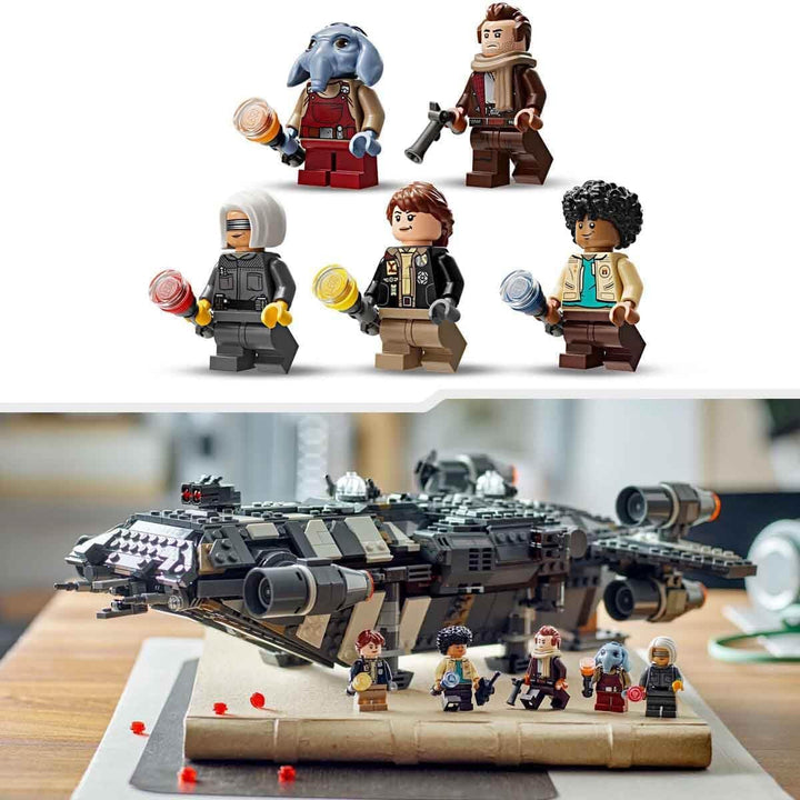 LEGO Star Wars: Skeleton Crew Onyx Cinder, navă stelară de jucărie de construit și colecționat pentru băieți și fete cu 5 personaje, idee de cadou pentru fanii de la 10 ani 75374