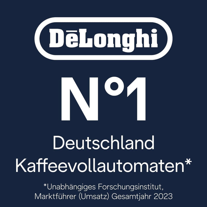 De'Longhi Rivelia EXAM440.55.W Aparat de cafea complet automat Cu sistem de lapte Lattecrema, container de boabe interschimbabil, 16 băuturi de cafea și lapte la apăsarea unui buton, funcție extra shot, ecran tactil de 3,5", alb