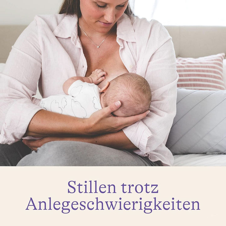 Lansinoh Stillhütchen 24 Mm (Größe 2), 2 Stück Inkl. Aufbewahrungsbox - Angenehmes Tragegefühl - Trotz Anlegeschwierigkeiten Weiter Stillen