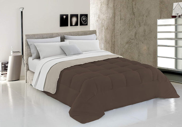 Lenjerie de pat italiană, plapumă de iarnă, taupe/crem, 250X200Cm Plapumi si pilote Naty Shop Maro/crem 150X200Cm