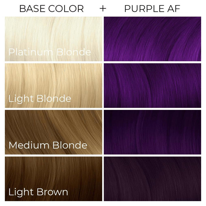 100% vegan și fără cruzime Vibrant Semi Permanent Hair Colour Dye - Purple AF 165 ml e Vopsea pentru par Naty Shop
