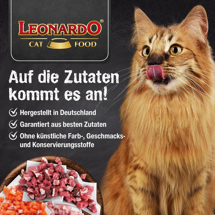 Leonardo Fresh Pouch [16X85G Kitten Poultry] | Hrană umedă fără cereale pentru pisici | Hrană umedă completă în pungă cu porție unică