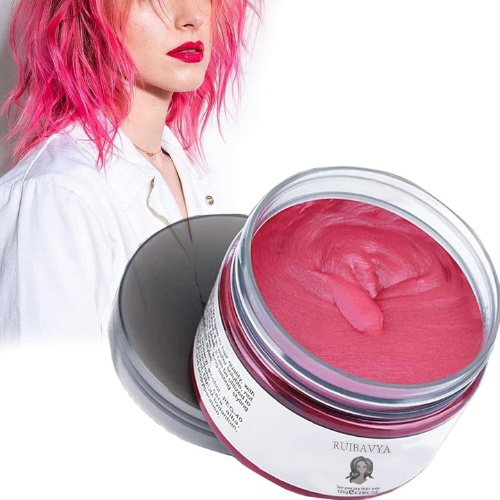 Culoarea părului Ceară de păr Vopsea de păr instantanee De unică folosință Noroi de păr Natural Hairstyle Cream Unisex Temporar Modelare Compound Pomadă Gri Vopsea pentru par Naty Shop Roșu