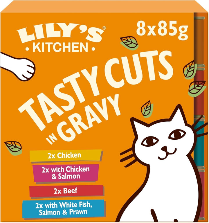 Lily'S Kitchen Hrană umedă naturală pentru pisici adulte, conservată, bucăți savuroase în sos cu pui, rețetă fără cereale (24 X 85G boluri)