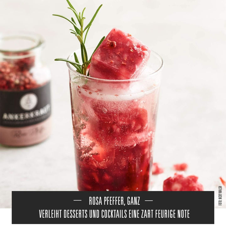 Ankerkraut, piper roz (Schinus Berry), fructe de padure roz, perfect pentru Gin Tonic, 45 grame