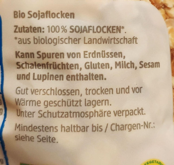 Fulgi de soia bio, 500 grame