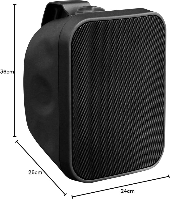 Pronomic OLS-5 BK DJ PA Outdoor-Lautsprecher Für Garten, Terrasse, Restaurant (80 Watt, Schutzart IP56, 8 Ohm, 5,25" Woofer) Schwarz