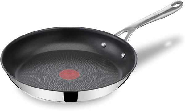 Tefal Jamie Oliver Cook'S Direct on Bratpfanne 28 Cm, Antihaft, Induktionstauglich, Backofenfest, Edelstahl, Genieteter Griff, E3040644