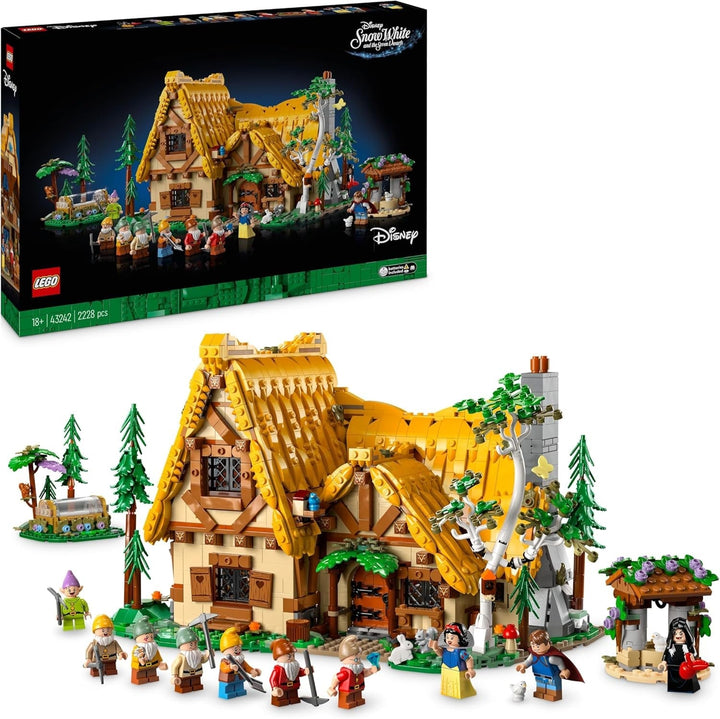 LEGO Ç€ Disney Frozen Palatul de iarnă al Elsei, set de construit și jucat pentru copii cu palat model și minifigurine ELSA și Anna, cadou pentru fete, băieți și fani ai filmului de la 6 ani 43244