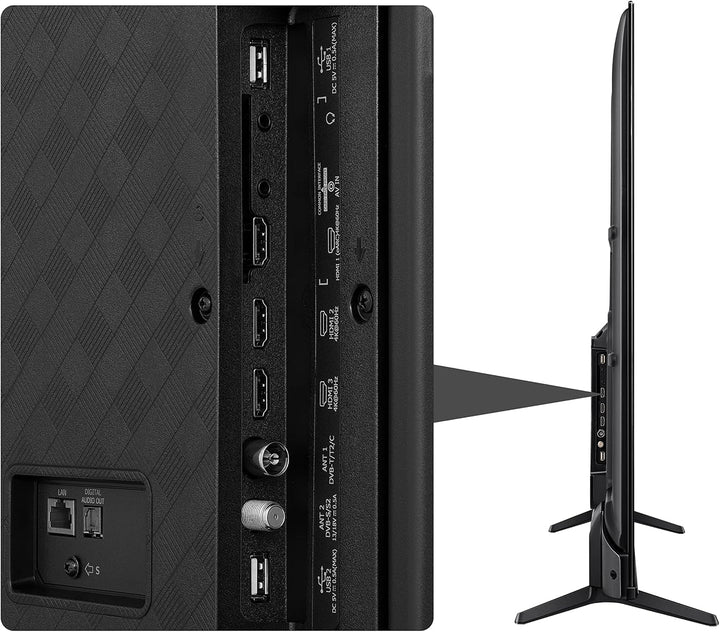 Hisense 50E6KT 127Cm (50 Zoll) Fernseher, 4K UHD, LED, Smart TV, HDR, Dolby Vision, Triple Tuner DVB-C/S/S2/T/T2, Wifi, Bluetooth, Alexa Built-In, Hotel Mode [2023], Schwarz