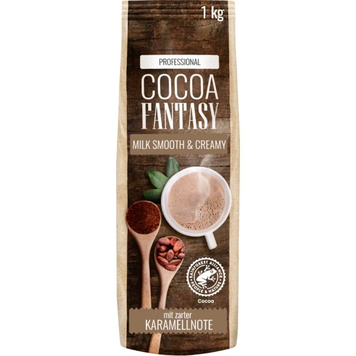 Cocoa Fantasy Hot Choc Powder, 1 kg pudră de cacao pentru ciocolată caldă, 15% conținut de cacao