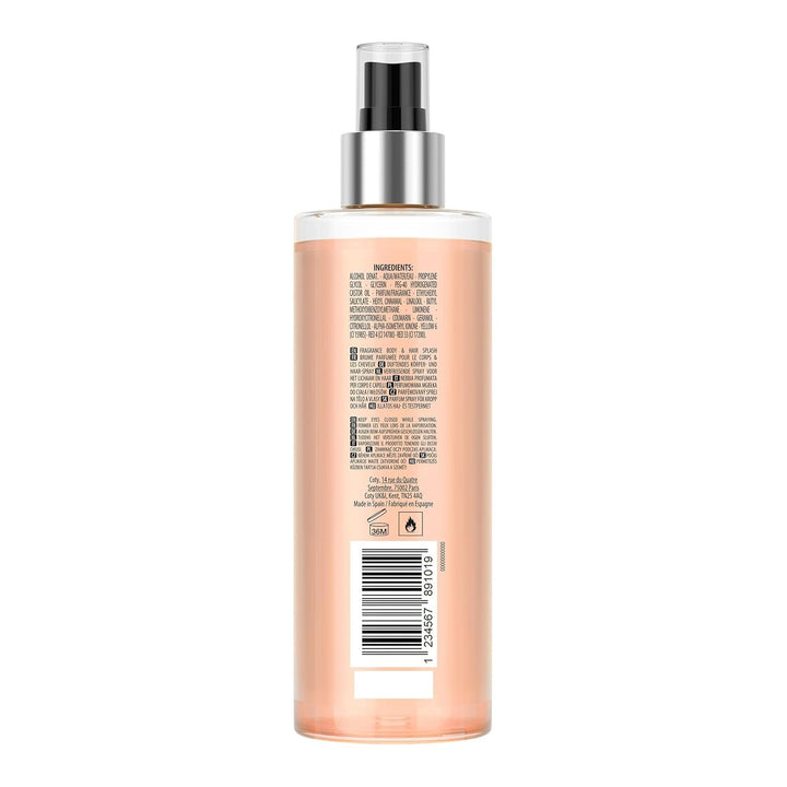 Bruno Banani Radiant Woman Body & Hair Splash, parfum radiant cu note fructate strălucitoare și o notă de chihlimbar, 250 ml
