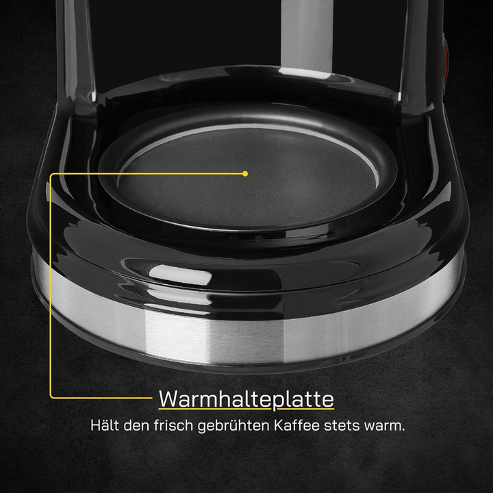Aparat de cafea cu filtru COFFEE 2010 S | 12 cești de cafea | Dimensiune filtru 1X4 | Aparat de cafea Aparat cu filtru 870 wați | Deconectare automată