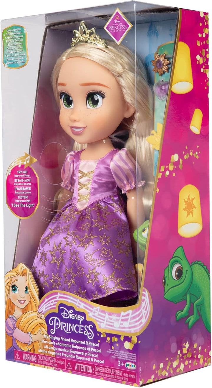 Disney Princess Singing Rapunzel Doll 35 Cm, Cântă "I See the Light", Include accesorii pentru mai multă distracție, Perfectă pentru fetițe cu vârsta peste 3 ani, Violet
