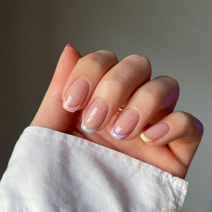 Unghii lungi cu vârf franțuzesc, aurii, cu sclipici, de lipit pe unghii lungi și pătrate, set unghii false cu vârf franțuzesc strălucitor, unghii artificiale pătrate pentru femei, 24 de bucăți