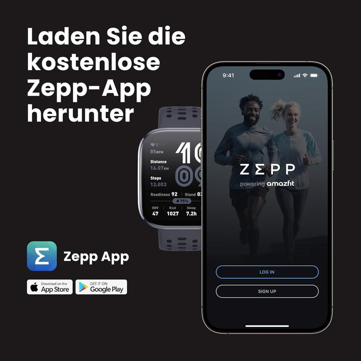 Amazfit Bip 6 Smart Watch 46mm, baterie 14 zile, 1.97" AMOLED, GPS & hărți gratuite, AI, funcție de apelare text Bluetooth, sănătate, fitness tracker somn, 140+ moduri de antrenament, 5 ATM, roșu