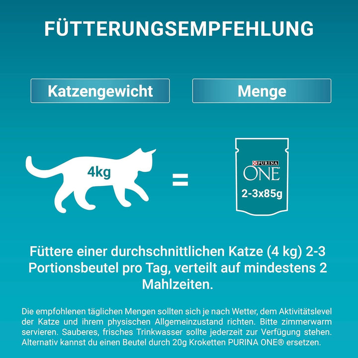 PURINA ONE STERILCAT Hrană umedă pentru pisici, bucăți fragede în sos pentru pisici sterilizate, cu curcan, pachet de 26 (26 X 85G)