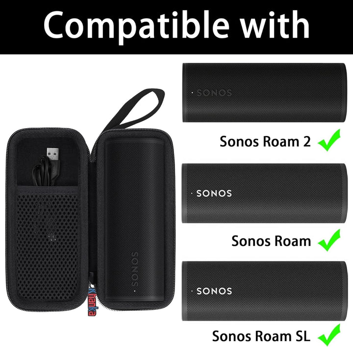 Khanka carcasă dură de călătorie caz de înlocuire pentru Sonos Roam Bluetooth difuzor