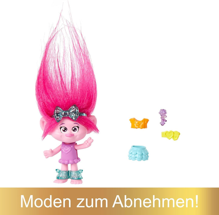 Mattel DREAMWORKS TROLLS Together Strong - Surprize păroase Poppy Queen Poppy, Viva, Branch And Guy Diamond Plush Hair, 2 Surprize păroase, Accesoriu, Pentru copii cu vârsta peste 3 ani, HNF10