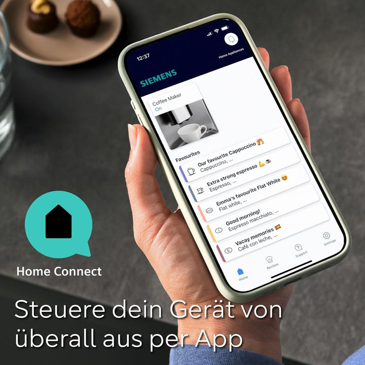 Espressor complet automat Siemens EQ500 TP516DX3, multe specialități de cafea, spumator de lapte, recipient integrat pentru lapte, funcție dublă de ceașcă, curățare automată cu abur, oțel inoxidabil negru