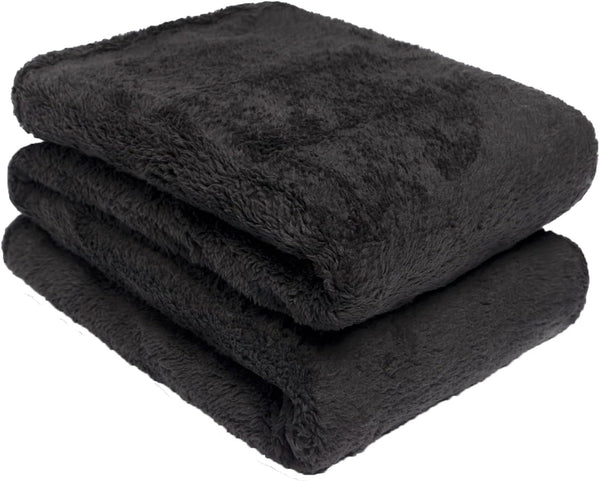 Brentford's Teddy Fleece Blanket, Pătură mare pentru pat, plușată, super moale, caldă, pentru canapea, pat, cuvertură de pat, negru - 150 X 200 Cm Paturi si Cuverturi Besuche den Brentfords-Store Negru 150 X 200 Cm