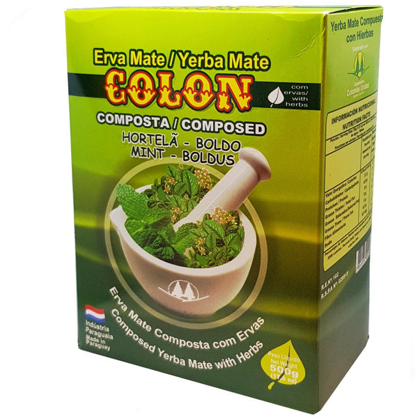 Ceai Yerba Mate  Menta Boldo 500 g | Ceai Praguya Mate compoziție din mentă și boldo | Ceai Yerba Mate din plante Loose Leaf 0,5 kg